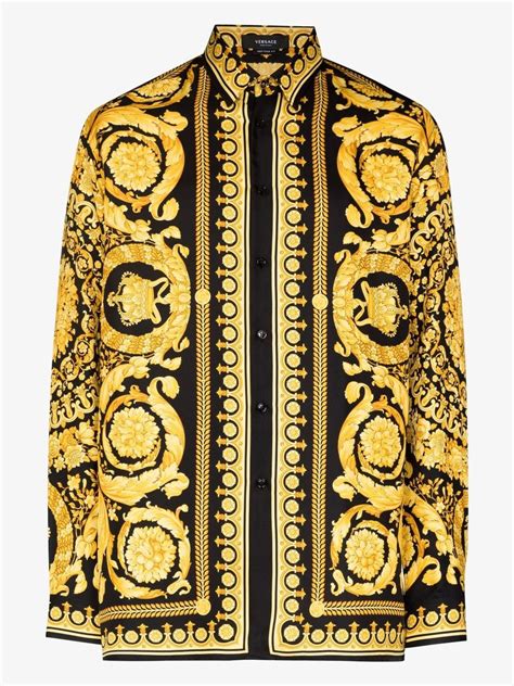 versace short sleeve button up|men's versace shirts.